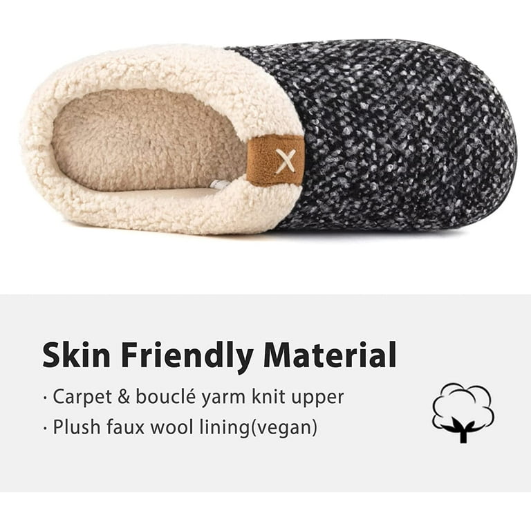 Mens Slippers Carpet House Slippers for Men Mens Gifts Slip On Pantuflas for Men Memory Foam Indoor Outdoor House Shoes Clogs with Rubber Sole