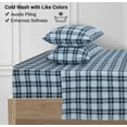 thumbnail image 3 of RUVANTI Flannel Sheets Twin Size - 100% Cotton Double Brushed Twin Sheets Set, Deep Pockets 16 Inches, All Seasons Breathable & Extra Soft Bed Sheets, Warm & Cozy, 3 Piece, Illusion Check, 3 of 7