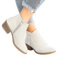 thumbnail image 2 of Women's Block Heel Ankle Boots Zipper Chelsea Booties Shoe, 2 of 3