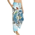 thumbnail image 3 of Kdxio Women's Comfy Stretch World TravelPrint Drawstring Pajama Pants-XX-Large, 3 of 9