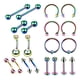thumbnail image 5 of Juego de 20 joyas de 16 g para piercings de ombligo, lengua, nariz y labios 10mm, 5 of 5