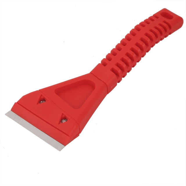 Raspador de limpieza para paredes y pisos con mango antideslizante rojo