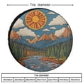 thumbnail image 2 of Camper Spare Tire Cover 15inch Rocky Mountains with Sun And Clouds Weatherproof Universal Wheel Protectors Nature Forest Universal Fit for Trailers SUV Truck Camper Travel, 2 of 8