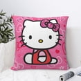 thumbnail image 6 of Hello Kitty Pillow Cover, Square Throw Pillow Cases For Couch Sofa Bed Living Room,Home Decorative, 18"X18", 6 of 9
