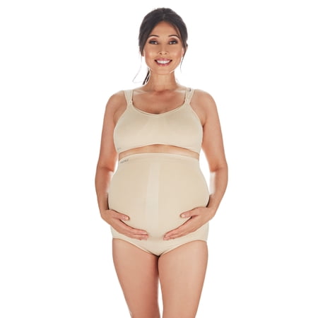 SlimMe High-Waisted Support Maternity Brief (Medium, Nude)