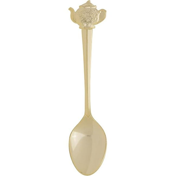 666G-12 Demi Teapot Spoon Gold Plate - 12 Piece