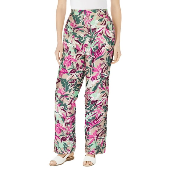 Woman Within Plus Size Tall Straight Leg Linen Pant