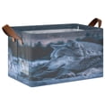 thumbnail image 2 of Ryvnso Wolf in Night Sky Storage Bins Large Basket Foldable Cube Toys Organizer with Handles 2 PCs, 2 of 8