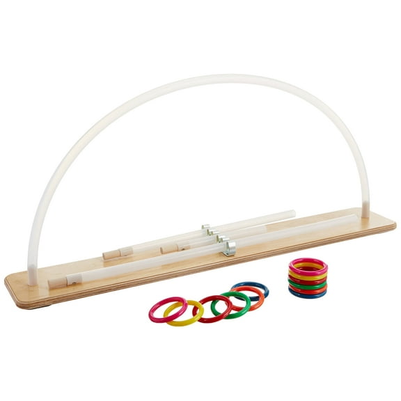 Rolyan Graded ROM Arc, Wood Base & Plastic Tube, 12 Rings, 1 Pack