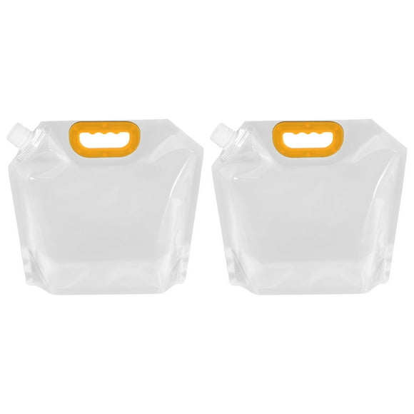 Uxcell 2.5L Bolsa de Agua Plegable, Jarra de Almacenamiento de Plástico, Bolsa de Agua Plegable, 2 Paquete Transparente