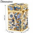 thumbnail image 3 of Matashi  Hand-Painted Enamel Tzedakah Charity Box Embellished w/ Crystals & a Hamsa Protects Against Evil Eye Motif Design, 3 of 5