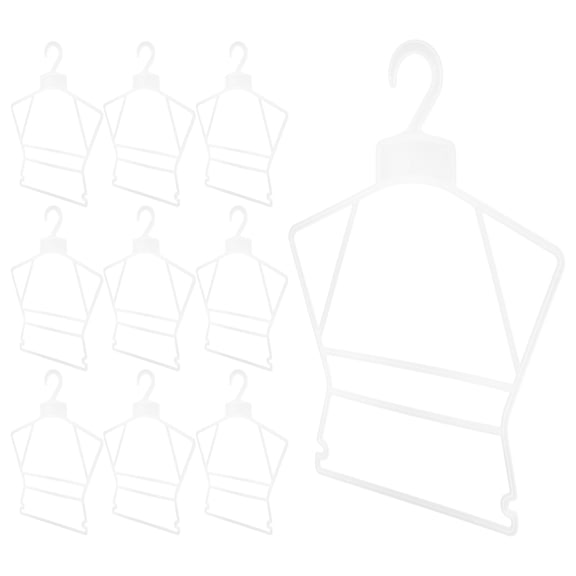 USHOBE 10-Pack Kids Plastic Hangers Non- Space-Saving Clothes Drying Rack for Children