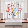 thumbnail image 2 of Ambesonne Jessica Kitchen Curtains, Retro Colorful Motifs, 55"x39", Multicolor, 2 of 3