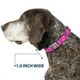 thumbnail image 6 of Mattel Pet Collar, Dog Collar Metal Seatbelt Buckle, Barbie Ponytail Silhouette Icon Scattered Pinks, 20 to 31 Inches 1.5 Inch Wide, 6 of 8