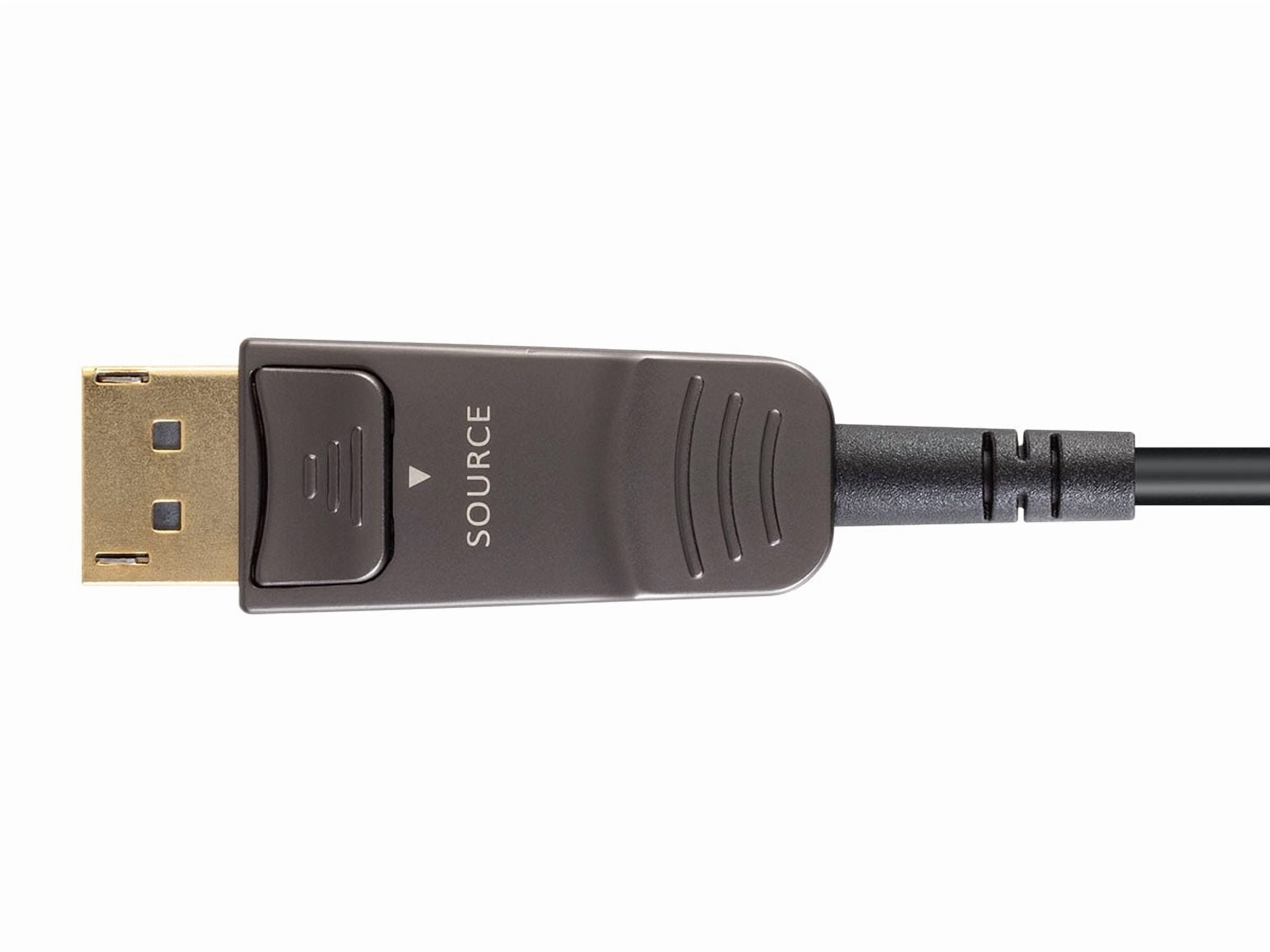Monoprice DisplayPort to HDTV Cable - 50 Feet, 4K@60Hz, AOC, Transmits Up To 100 Feet, Ultra Slim Design, Dynamic HDR - SlimRun AV Series