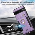 thumbnail image 5 of Phone Case for Google Pixel 7 Pro 5G Wallet Cover with Screen Protector and Wrist Strap Lanyard RFID Credit Card Holder Ring Stand Cell Accessories Pixel7Pro Pixel7 XL Seven 7Pro 6.7 Women Men Purple, 5 of 7