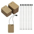 thumbnail image 1 of Unique Bargains Price Tags and Hang Tag String Clothing Tag, 2'x1.4' Brown String Tags for Clothes, Retail Store 100 Set, 1 of 7