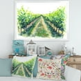 thumbnail image 3 of Designart 'Rural Scene Vineyard Path' Traditional Framed Art Print, 3 of 4