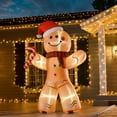 thumbnail image 2 of HOMCOM 8 Pi Gonflable Gingerbread Man Affichage de Vacances en Plein Air avec Lumières, 2 of 10