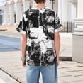 thumbnail image 4 of Gelikeya Boys Abstract Graffiti Print T-Shirt, Kids Short Sleeve Crew Neck Casual Tee, Cool Streetwear Top for School Play & Outings (White, 8-9 Years), 4 of 7