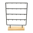 thumbnail image 2 of Segolike Earring Card Display Holder Jewelry Display Stand with 20 Hooks Earrings Storage Rack for Earring Cards Ring Pendants Desktop Black, 2 of 7