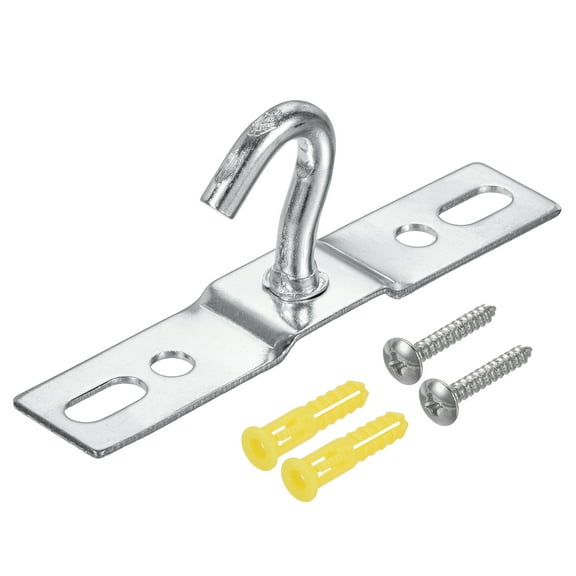 Uxcell 93mm Ceiling Hooks Wall Mount Hanger Galvanized Iron, 3 Count