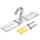 thumbnail image 1 of Ganchos de techo Uxcell de 93 mm, soporte de pared, hierro galvanizado, 3 unidades, 1 of 5