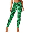 thumbnail image 5 of Hvot&aat Women's St. Patrick's Day Leggings Shamrock Stretchy Tights Yoga Pants Sports Fitness Peach Hip Stretch Pants, 5 of 7