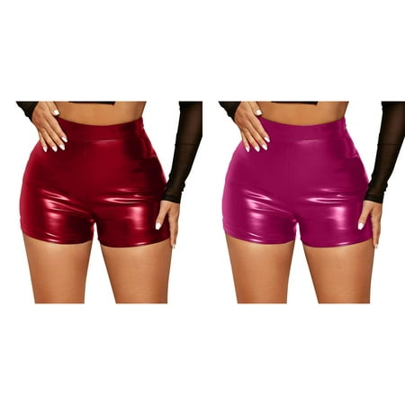 2-Pack Women s Casual Drawstring Comfortable Fashion Leather Tight Leisure Outdoor Shorts Skirt Lingerie for Women plus Size for Women New Year Lingerie for Women Maternity Robe Lingerie for