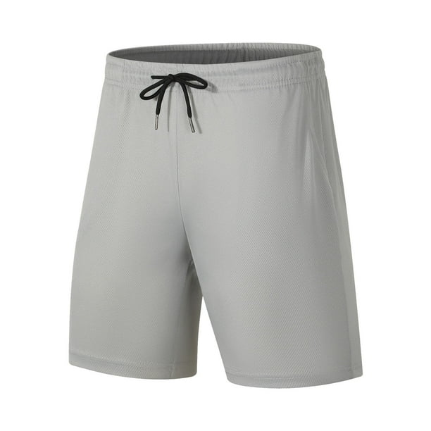 Pantalones de Cintura Elásticos para Hombre, Nuevo Estilo Corto de Cintura con Cordón de Color Sólido con Bolsillos para Uso Casual Y Al Aire Libre