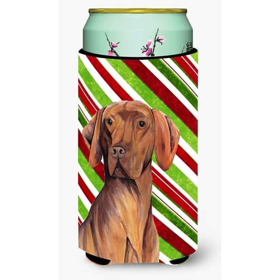 Vizsla Candy Cane Holiday Christmas Tall Boy Hugger
