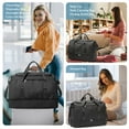 thumbnail image 7 of SYCNB Large Travel Duffel Bag, Weekender Overnight Bag for Women, Gym Tote Bag with Shoe Compartment, Carry-On Weekend Bag for Women with Wet Pocket for Travel Business, Black, 7 of 7