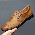 thumbnail image 3 of jjayotai Shoes for Men Men Driving Shoes Soft Leather Peas Shoes Casual Flat Non-Slip Business Shoes Flash Picks, 3 of 8