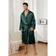 thumbnail image 4 of Bata de satén para hombre Vulcanodon ligera verde oscuro S/M, 4 of 6