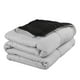 thumbnail image 3 of Edredón Dos vistas Individual Rogga Negro - Gris Perla + Protector Spring Air + Sábanas Basic + Almohada Frosty, 3 of 7