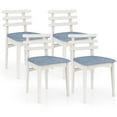 thumbnail image 1 of Costway Dining Chairs Set of 4 with Rubber Wood Frame Padded Seat & Open Ladder Low Back, 1 of 8