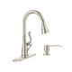 thumbnail image 1 of APPASO Patented Kitchen Faucet with Pull Down Sprayer and Soap Dispenser - Single Handle Stainless Steel Brushed Nickel High Arc Pull Out Kitchen Sink, 1 of 5
