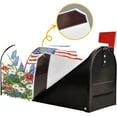 thumbnail image 5 of July Fourth Mailbox Covers, Wildflowers American Flag Mailbox Covers Oxford Cloth Post Box Cover with Magnetic Strip for Garden Yard Decor, 5 of 6
