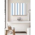 thumbnail image 6 of Light Blue Grey Stripe Wall Art for Living Room,Canvas Picture Wall Decor for Bathroom Bedroom,Modern Farmhouse Vertical Striped Painting Artwork for Office Kitchen Hallway Dining Room Decor 12"x16", 6 of 8