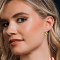 thumbnail image 4 of Gem Stone King 925 Sterling Silver Yellow Lemon Quartz Dangle Earrings for Women | 3.70 Cttw | Gemstone Birthstone | Round 8MM, 4 of 6