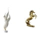 thumbnail image 5 of Escultura moderna de resina equina emplumada, hecha a mano, figura decorativa para oficina, chimenea, armario y estantería., 5 of 8