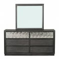 thumbnail image 2 of Zoko Wide Dresser with 5 Drawers, Textured Metal Accents, Ash Gray, 2 of 3