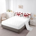 thumbnail image 5 of jejeloiu Romantic Valentine Gift 7-Piece Twin Bedding Sets,Cartoon Cute Bow Bedding Comforter Set For Teens Reversible, 5 of 8