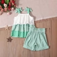 thumbnail image 3 of Tiijoy Infant Girls St. Patrick's Day Outfits Tiered Sleeveless Top Shorts Set, Sizes 12-18 Months, 3 of 4
