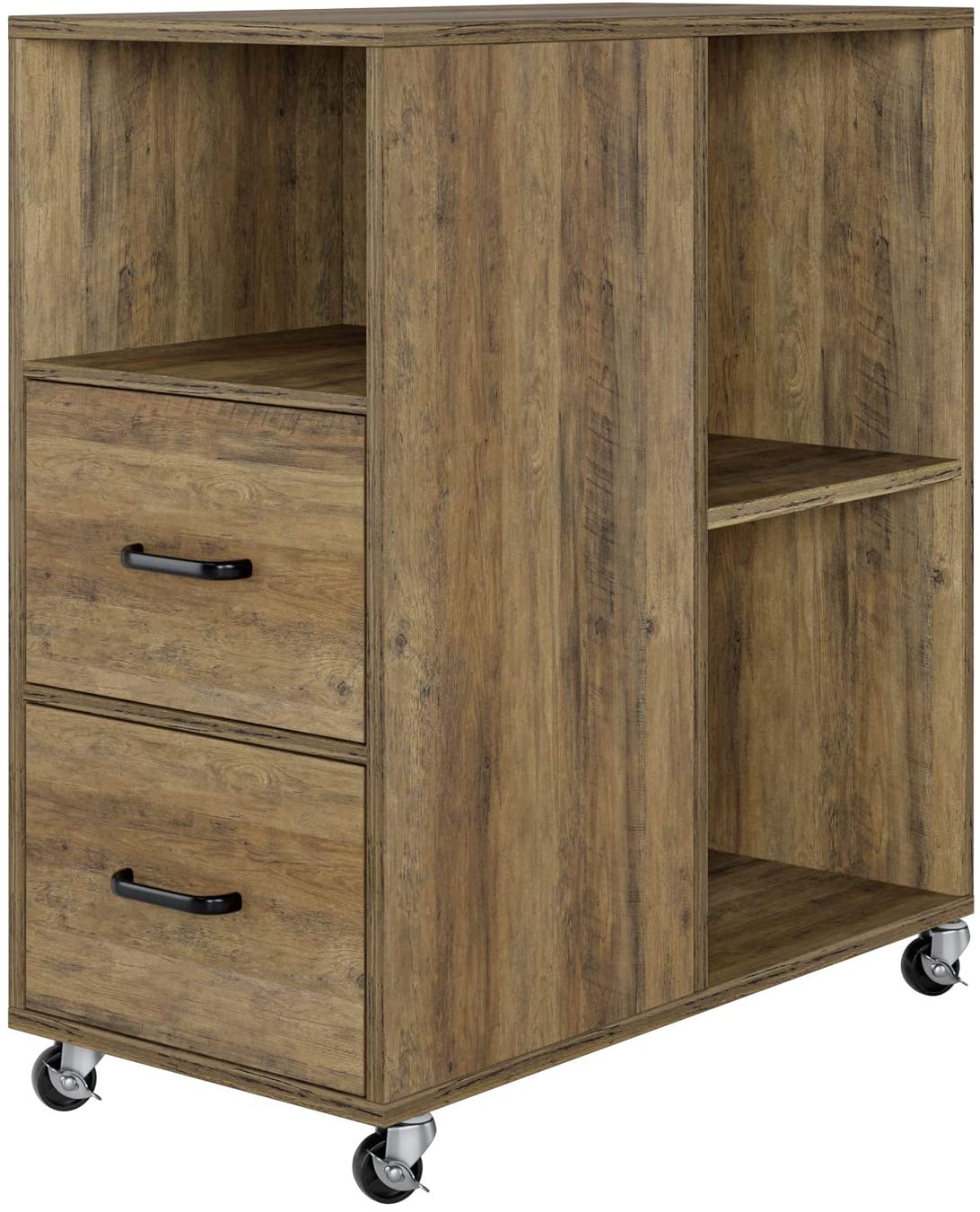 Homecho End Tables for Living Room, Narrow Wooden Side Table with 2