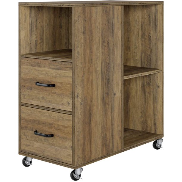 Homecho End Tables for Living Room, Narrow Wooden Side Table with 2