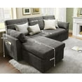 Papajet Sofa Bed, Sleeper Sofa with Storage Chaise2 in 1 Pull Out