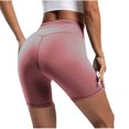 thumbnail image 5 of Loopsun Womens Shorts, Summer Shorts for Women, Woman Solid Elastic High Waist Lift Hip Yoga Shorts Coffee L, 5 of 5