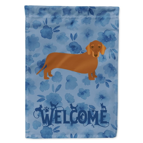 Carolines Treasures CK6076GF Dachshund Welcome Flag Garden Size Small multicolor