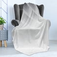thumbnail image 4 of Grey Soft Flannel Fleece Blanket, Blur Poster Display with Simplistic Square Shapes Contemporary Mosaic Optic Illusion Print, Cozy Plush for Indoor and Outdoor Use, 70" x 90", White, by Ambesonne, 4 of 5